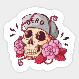 Floral Skull Sticker